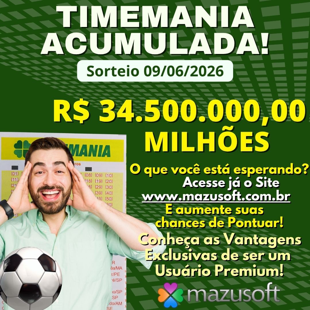 Timemania Acumulada!